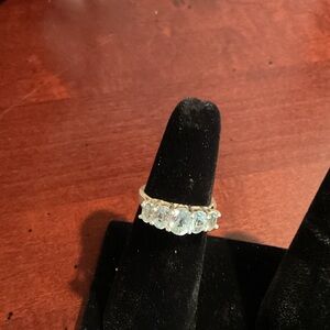 Silver Blue Topaz Multi-Stone Ring - Women Jewelry